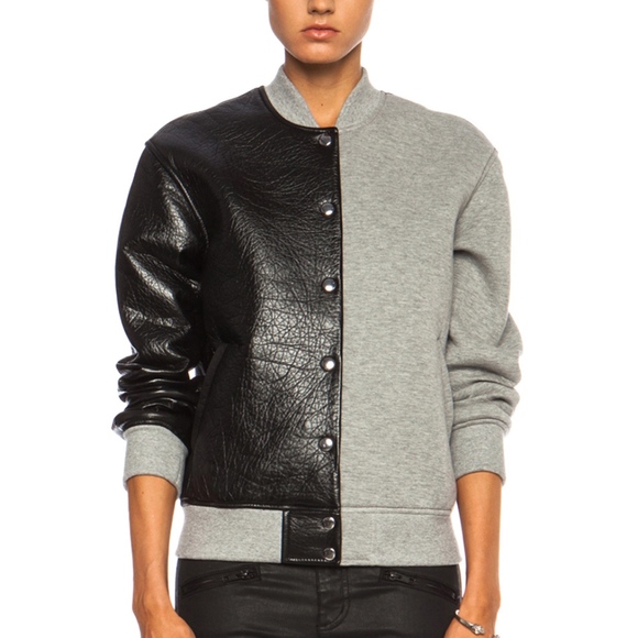 T by Alexander Wang leather/neoprene jacket - Picture 5 of 6